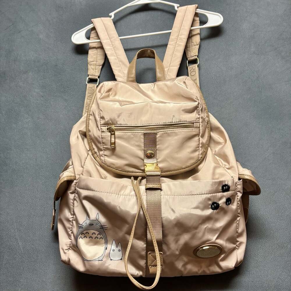 Studio Ghibli My Neighbor Totoro Beige Nylon Backpack